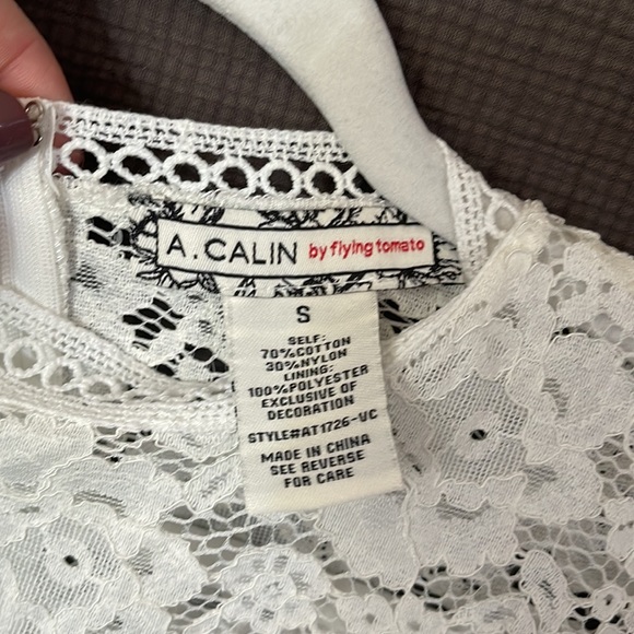 Lace Peplum Top - Picture 2 of 4